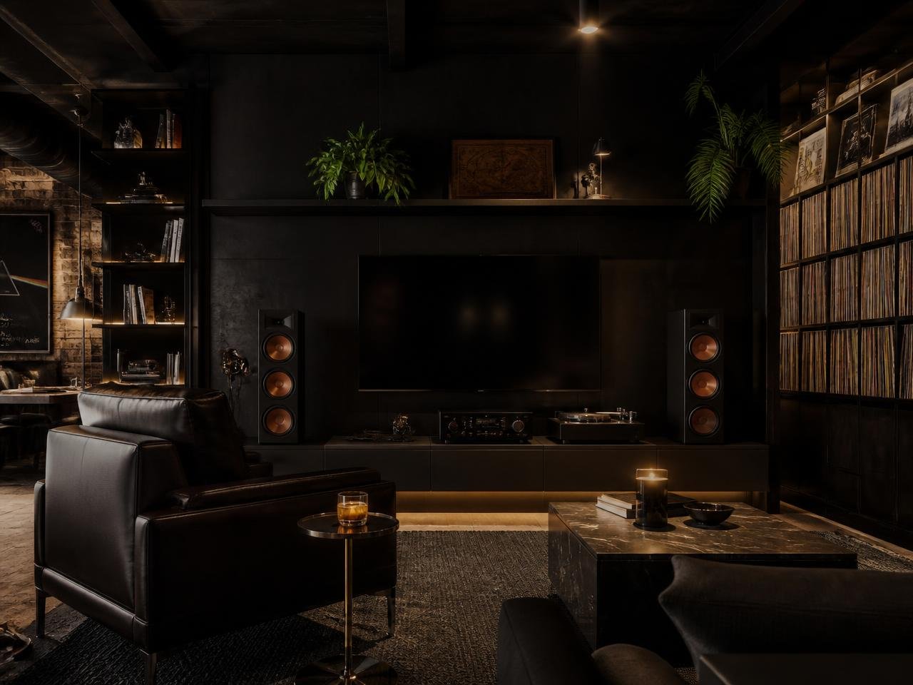 Loft industrial con bar